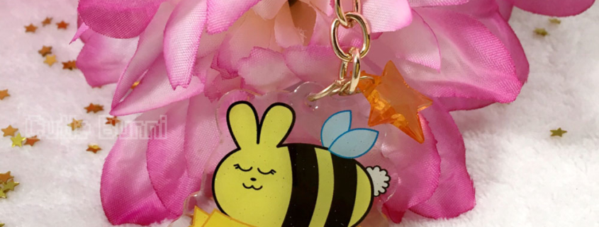 Honey Bunny Charm in flowers