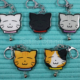 Cat Heads Acrylic Charms