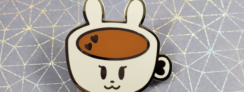 Coffee Bunny Enamel Pin