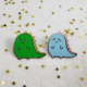 Green & Blue Dino Enamel Pins