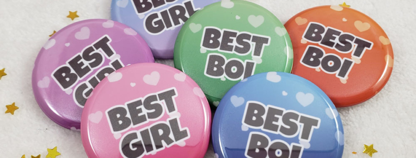 Best Girl Best Boi Buttons