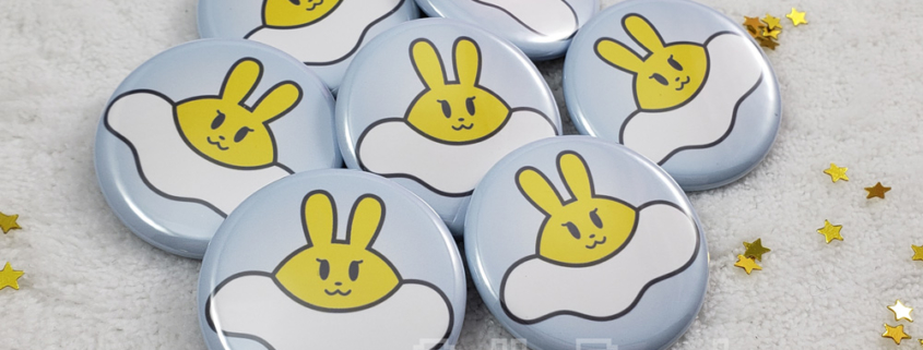 Egg Bunny Buttons