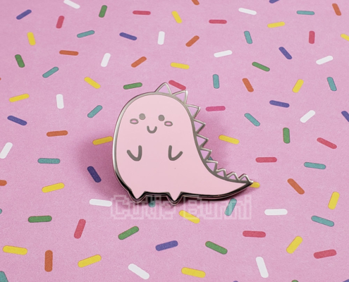 Pink Dino Enamel Pin