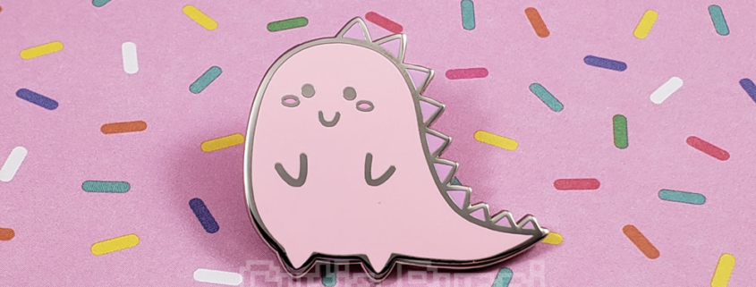 Pink Dino Enamel Pin