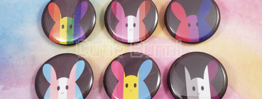 Pride Bunny Buttons