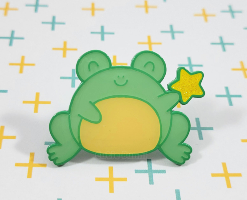 Froggie Star Enamel Pin