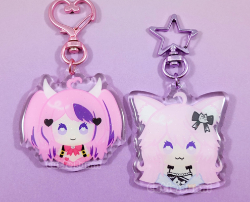 Ironmouse & Nyanners Acrylic Charms
